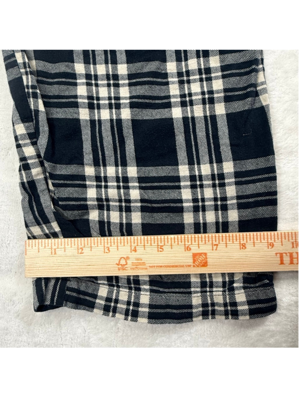 Men's Polo Ralph Lauren Plaid Pajama Pants XL Black White - Picture 9 of 11